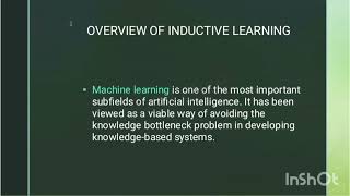 Overview of Statistical and Induction Learning