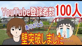 【感謝】YOUTUBE登録者100人の壁を突破