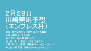 平成３０年２月２８日川崎競馬予想（エンプレス杯）