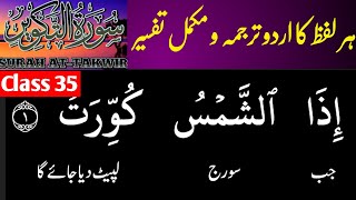 سورۃ تکویر ترجمہ تفسیر | قیامت کی پیشگوئیاں اور ان کا اثر | Muhammed Waqas Akhund zada |