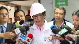 Alcalde Mayor de Bogotá, Gustavo Petro, recorrió la obra del deprimido de la calle 94 con NQS