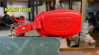 Making a Professional Leather Car Key Case for Beginners