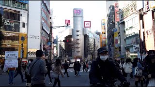 【4K】[Tokyo Walk] Shibuya crossing Shibuya Yokocho 2021/01/31［東京散歩］渋谷 スクランブル交差点 センター街 渋谷横丁 宮下公園