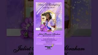 Juliet H. Abraham aka Ma | Funeral Announcement #ObituariesSVG #Obituaries #SVG