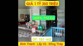 BÁN NHÀ N246 - Bìa Bán Nhà Bình Thạnh - Giá 1 Tỷ 350 Triệu - Lấp Vò - Đồng Tháp.(0565.476.695)