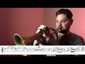 gabriel s oboe on flugelhorn with sheet music