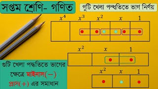 গুটি খেলা পদ্ধতিতে ভাগ | বীজগাণিতিক রাশির ভগ্নাংশের গল্প | class 7 math