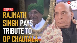 Rajnath Singh Pays Tribute To Om Prakash Chautala At Sirsa’s Teja Khera