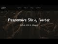 Responsive Sticky Navbar With JQuery | HTML, CSS & JavaScript
