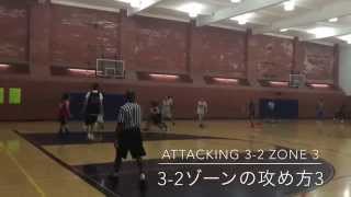 Attacking 3-2 zone defense. 3-2ゾーンの攻め方。