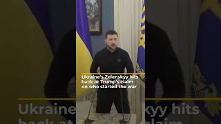 Ukraine's Zelenskyy hits back at Trump's claim on who started the war | AJ #shorts