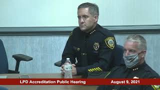 Lynchburg Police Dept. Accreditation Public Hearing August 9, 2021