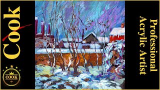 Winter In Paris inspired by Paul Gauguin a  Ginger Cook Acrylic  Painting Tutorial