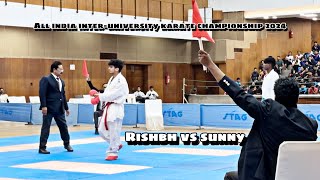 Rishbh Rathee vs Sunny -55kg Boys | All India Inter-University Karate Championship 2024 Chandigarh