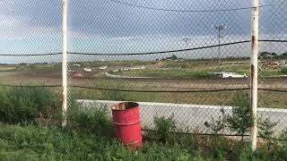 Heat race Late models Randy Hoff and Chris Hoff