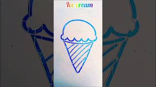 how to draw a easy ice cream  #shorts #art #viral #youtubeshorts #@Somiartofficial