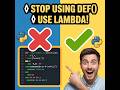 Python Lambda Functions Tutorial for Beginners