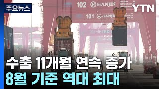 '반도체의 힘' 수출, 11개월 연속 날았다...역대 8월 최대 실적 / YTN