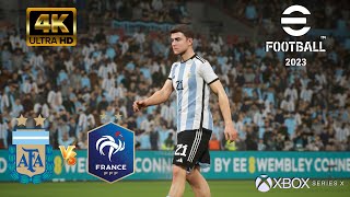 EFOOTBALL 2023 - Argentina vs Francia | Mundial de Qatar - FINAL | Next Gen - Series X [4K60]