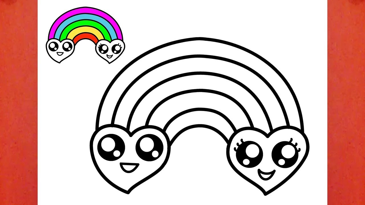 How To Draw A Cute Rainbow Youtube