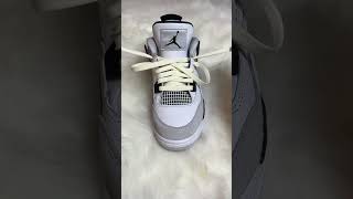 How to loose lace Jordan 4’s 😆 #jordan4 #jordan4militaryblack #laceswap #sneakers #sneakerhead