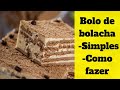 BOLO - bolo de bolacha - simples - como fazer