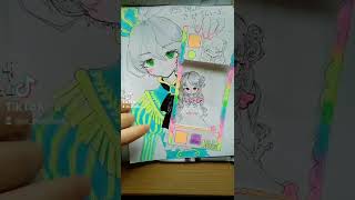 【プリパラ】推しなのでイラストに力を入れすぎた結果捲るのに支障が生じてしまいました...　#プリパラ　#紫京院ひびき　#イラスト　#illustration  #shorts #アニメ #anime