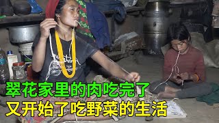 翠花家的羊肉牛肉都吃光了，一家人又回到了以前吃野草野菜的生活！