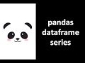 [Pandas Tutorial] What is Pandas, DataFrame, Series