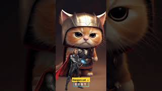 Avengers Cat 😺 sings simpapa polyubila #avengers #marvel #mcu #mc #short #shortfeed #shorts