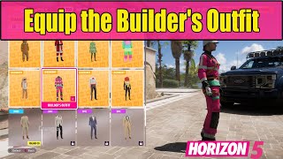 Forza Horizon 5 All The Gear Forzathon Daily Challenge Equip the Builder's Outfit in the Character