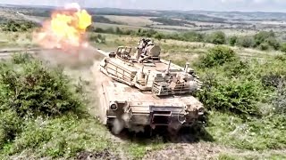 Abrams Tanks Shooting In Romania • With Drone Footage