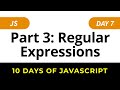 HackerRank 10 Days of JavaScript Solutions: Regular Expressions - Part 3 (Day 7)