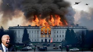 Today, the US presidential palace in Washington was bombarded by Russian Yak-141 jets!