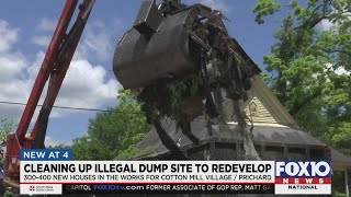 Cleaning up illegal dump site to redevelop
