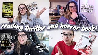 Reading NEW Thriller + Horror Books and an extreme horror book I wish I hadn't read [reading vlog]