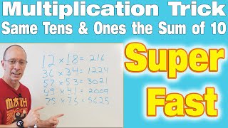 Fast Math Trick Multiply 2-Digit Numbers in Seconds !!! 😃
