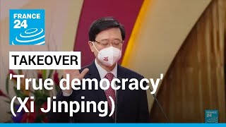 Hong Kong: Xi Jinping hails takeover as \