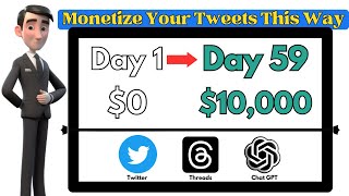 How to Make Easy Money on Twitter and Threads Using AI (No Skill Needed)
