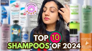 Top 10 Shampoos of 2024|| Best \u0026 Budget Friendly Shampoos in India| For Frizzy, Weak \u0026 Dandruff Hair