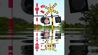 Railroad crossing stuck in flood #railroadcrossing #踏切 #animation #shorts