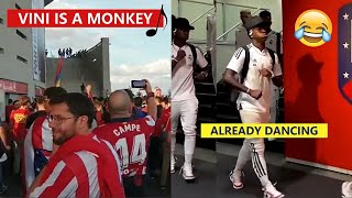 Vinicius Dancing Reaction to Atletico Madrid Fans' Recist Chant "Vinicius is a Monkey"😡