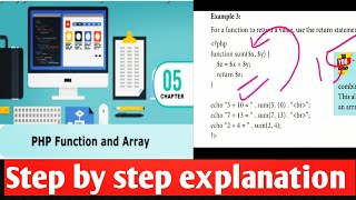 12th Computer Applications || PHP Functions and Array|| Part 1