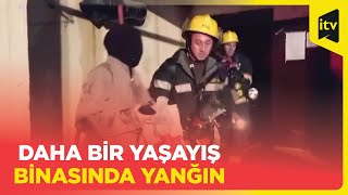 Xırdalanda çoxmərtəbəli yaşayış binasında yanğın olub