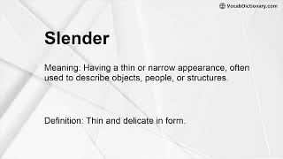 Slender Meaning