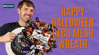 How to Make a Happy Halloween Deco Mesh Wreath | DecoExchange Live Replay