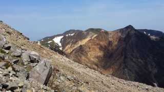 (mikayama00)那須　牛ヶ首分岐から茶臼岳山頂に向かう途中から見た朝日岳