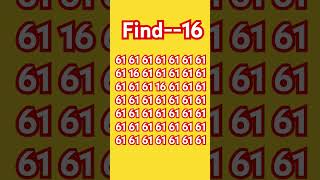 61 ki bheed me  16 ko dhoudo #puzzle #maths #mathematics #दम