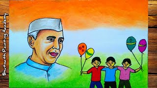 jawaharlal nehru drawing||children's day special painting