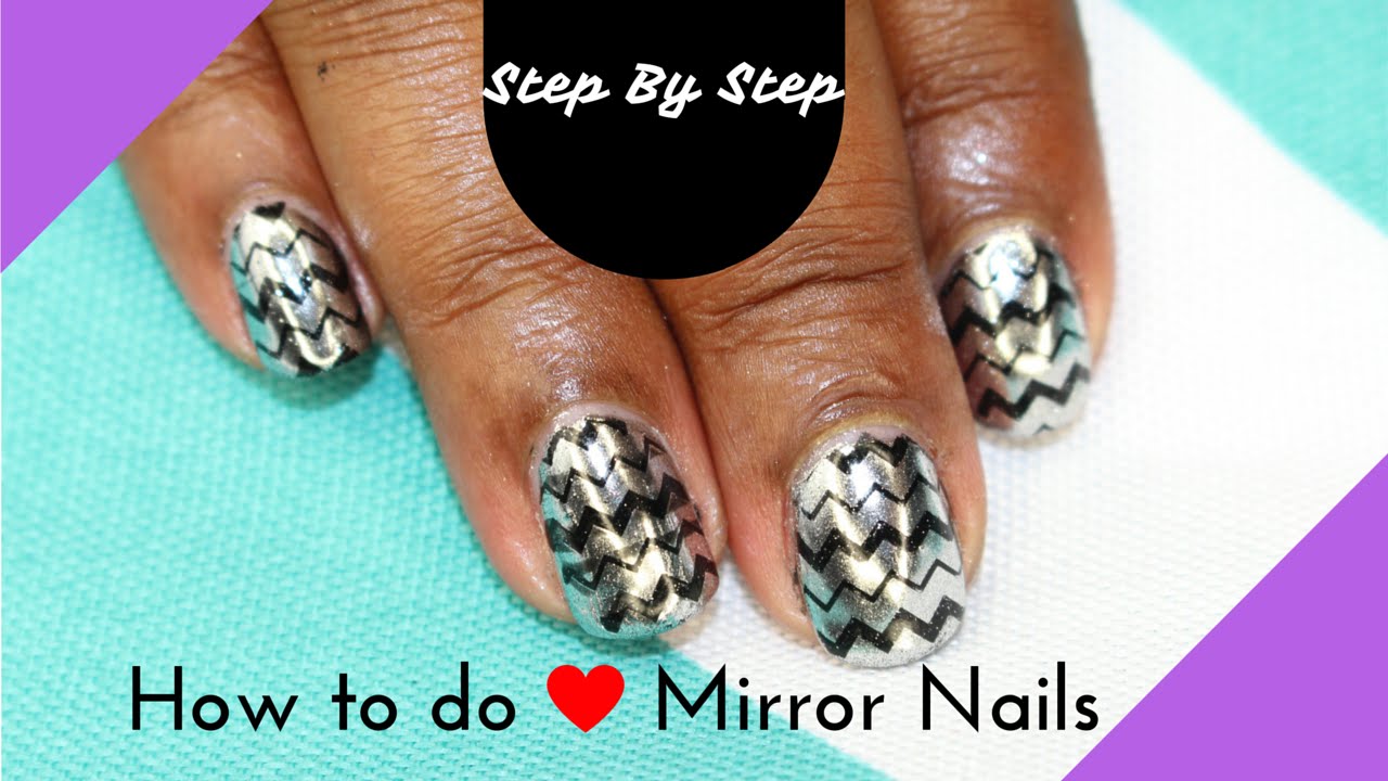 Step By Step How To Do Mirror Nails Using Wildflowers Chrome Powder